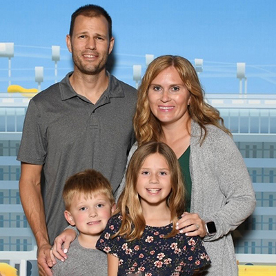 Husband and wife with daughter and son