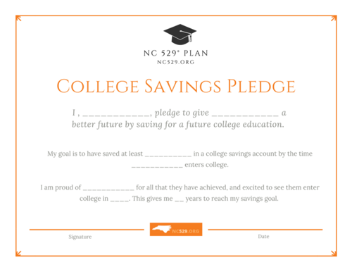Promesa de ahorro para la universidad