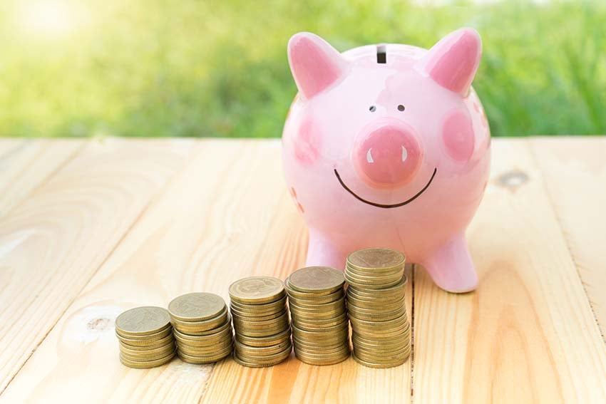 Piggy Bank Coin Stacks Piggy Bank Coin Stacks