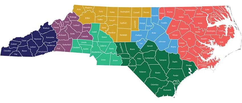 CFNC Regional Representatives Map