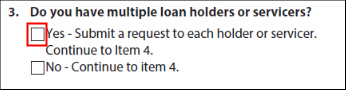 IDR Form - Do you have multiple loan holders or services question and answers