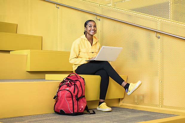 Student Sitting Steps Student Sitting Steps